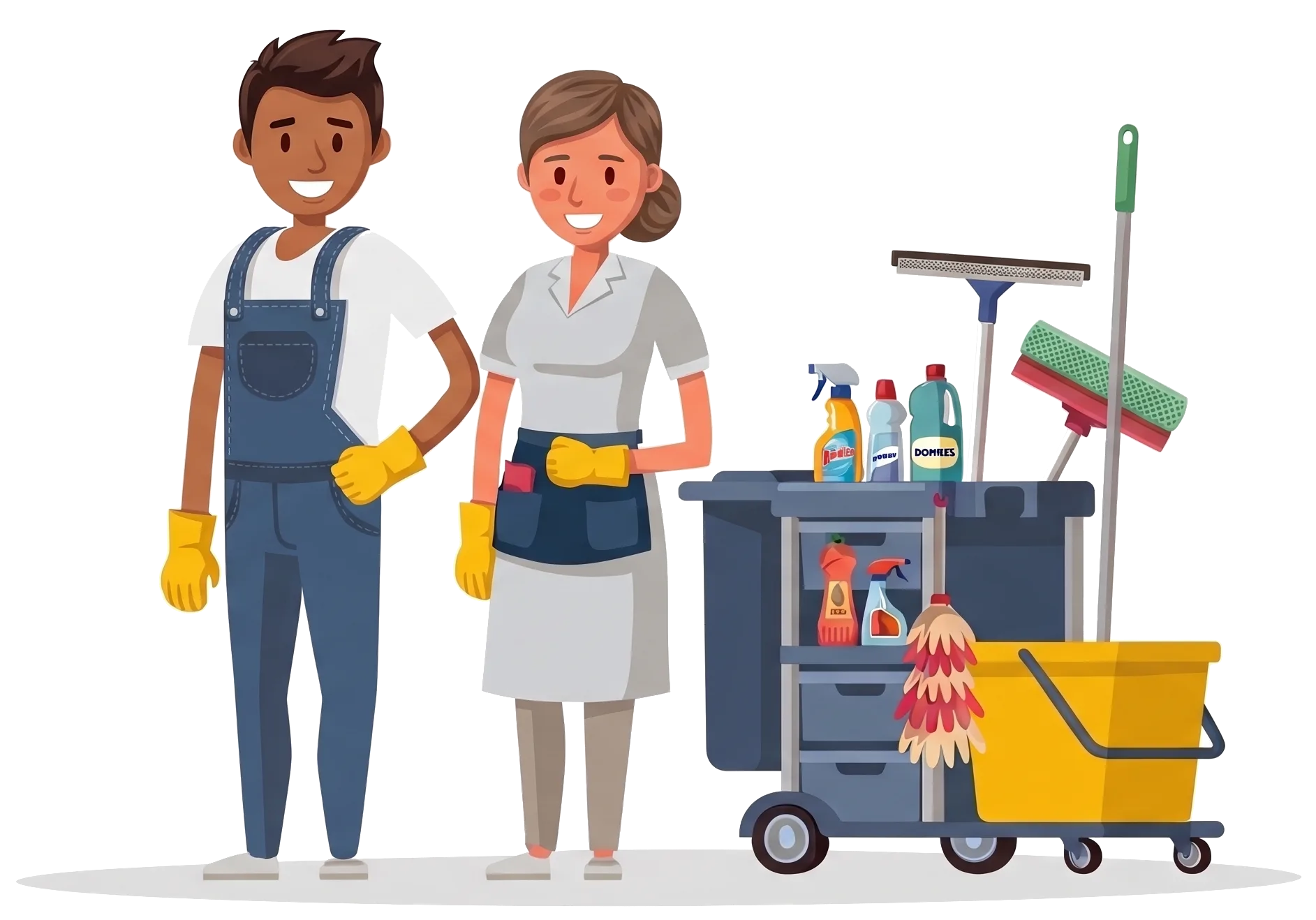 Gama-Reinigungsteam bei der Arbeit